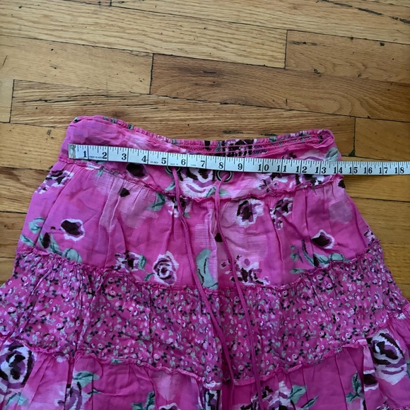 Vintage Y2K Pink Floral LEI Mini Skirt Size XL - Picture 4 of 6